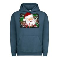 Pigment Midnight Navy believe santa Urban Hoodie - AdoDesignShop