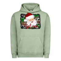 Pigment Oil Green believe santa Urban Hoodie - AdoDesignShop