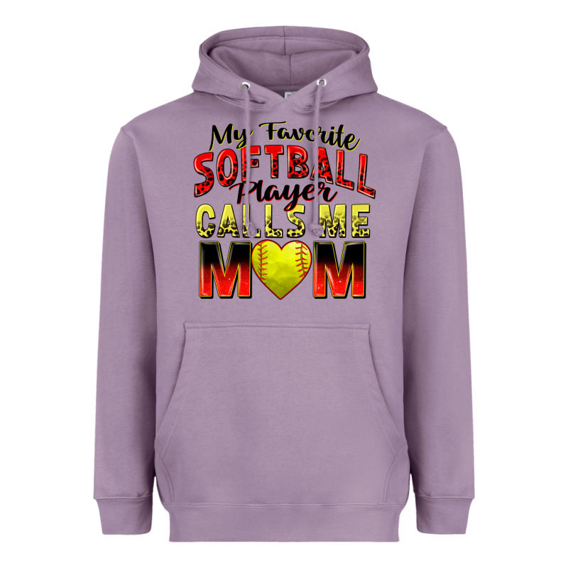 My Favorite Softball Player Calls Me Mom Heavyweight Hoodie by Zillion Design Studio | Teevron