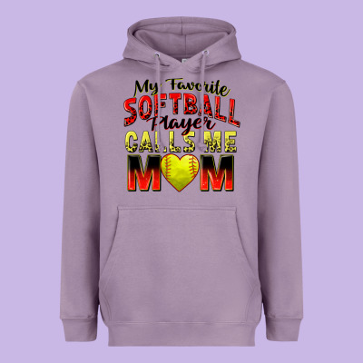 Heavyweight Hoodie my favorite softball player calls me mom