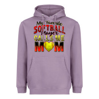 Lavender my favorite softball player calls me mom Heavyweight Hoodie - Zillion Design Studio