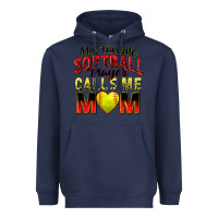 Navy my favorite softball player calls me mom Heavyweight Hoodie - Zillion Design Studio