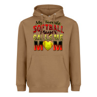 Toasted Coconut my favorite softball player calls me mom Heavyweight Hoodie - Zillion Design Studio
