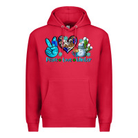 Cardinal peace love winter ado Premium Hoodie - AdoDesignShop
