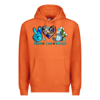 Carrot peace love winter ado Premium Hoodie - AdoDesignShop