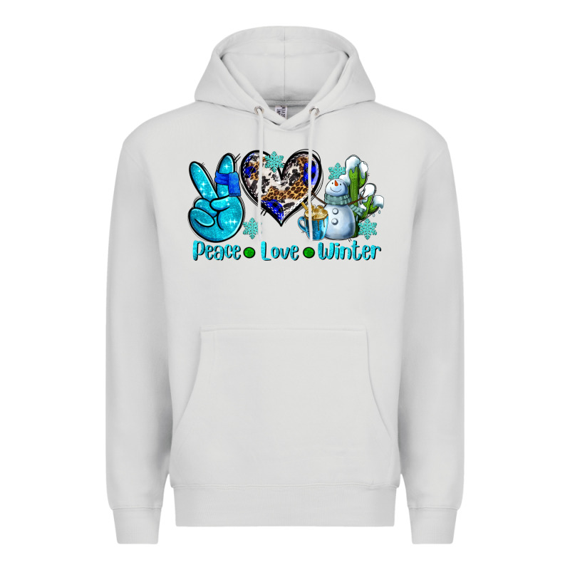 Peace Love Winter Ado Premium Hoodie by AdoDesignShop | Teevron