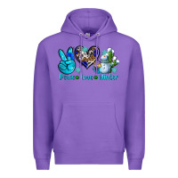 Purple peace love winter ado Premium Hoodie - AdoDesignShop