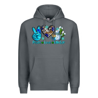 Rock peace love winter ado Premium Hoodie - AdoDesignShop