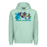 Seafoam peace love winter ado Premium Hoodie - AdoDesignShop