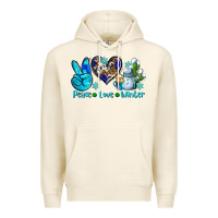 Tofu peace love winter ado Premium Hoodie - AdoDesignShop