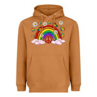 Meerkat pride rainbow with daisy and butterfly Heavyweight Hoodie - texasbilliewilder