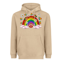 Mushroom pride rainbow with daisy and butterfly Heavyweight Hoodie - texasbilliewilder