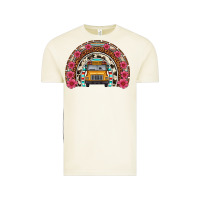 Vintage Arctic school bus leopard cowhide rainbow Vintage Tee - Artiststas