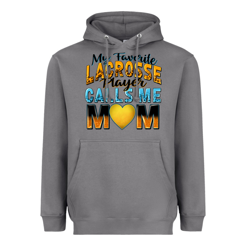 My Favorite Lacrosse Player Calls Me Mom Heavyweight Hoodie by Zillion Design Studio | Teevron