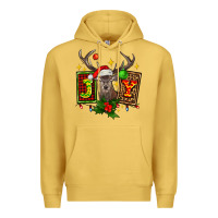 Antique Gold joy with reindeer ado Premium Hoodie - AdoDesignShop