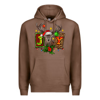 Chestnut joy with reindeer ado Premium Hoodie - AdoDesignShop