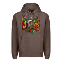 Coffee joy with reindeer ado Premium Hoodie - AdoDesignShop