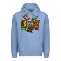 Colony Blue joy with reindeer ado Premium Hoodie - AdoDesignShop