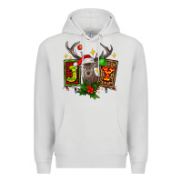 Dove Grey joy with reindeer ado Premium Hoodie - AdoDesignShop