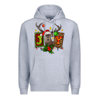 Heather Grey joy with reindeer ado Premium Hoodie - AdoDesignShop