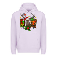 Lilac joy with reindeer ado Premium Hoodie - AdoDesignShop