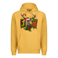 Mustard joy with reindeer ado Premium Hoodie - AdoDesignShop