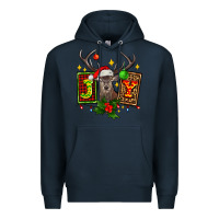 Navy joy with reindeer ado Premium Hoodie - AdoDesignShop