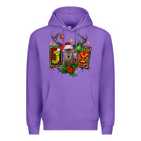Purple joy with reindeer ado Premium Hoodie - AdoDesignShop