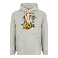 Moon Dust Bunny With Sunflowers Heavyweight Hoodie - RanaPortraitStore