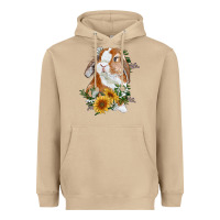 Mushroom Bunny With Sunflowers Heavyweight Hoodie - RanaPortraitStore