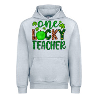 Heather Grey one lucky teacher Urban Hoodie - Artiststas