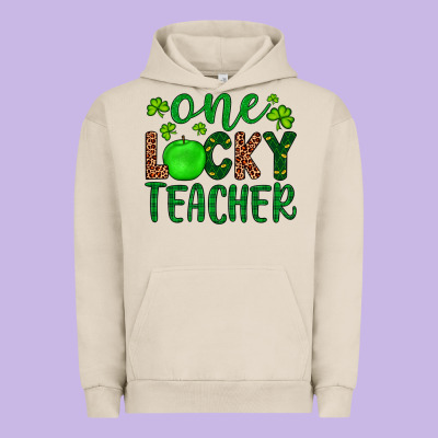 One Lucky Teacher Urban Hoodie Designed By Artiststas