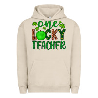 Pigment French Oak one lucky teacher Urban Hoodie - Artiststas