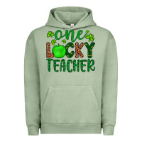 Pigment Oil Green one lucky teacher Urban Hoodie - Artiststas