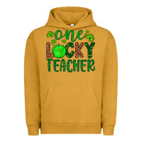 Pigment Peanut Butter one lucky teacher Urban Hoodie - Artiststas