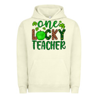 Pigment Pistachio one lucky teacher Urban Hoodie - Artiststas