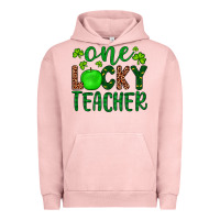 Pigment Salmon one lucky teacher Urban Hoodie - Artiststas