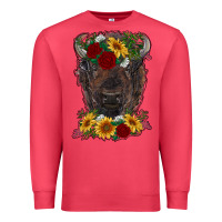 Cardinal bison face with flowers Premium Sweatshirt - RanaPortraitStore