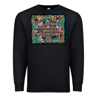 Black aztec background with gemstone and cowhide Premium Sweatshirt - RanaPortraitStore