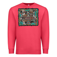 Cardinal aztec background with gemstone and cowhide Premium Sweatshirt - RanaPortraitStore