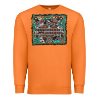 Carrot aztec background with gemstone and cowhide Premium Sweatshirt - RanaPortraitStore