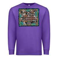 Purple aztec background with gemstone and cowhide Premium Sweatshirt - RanaPortraitStore