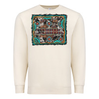 Sandshell aztec background with gemstone and cowhide Premium Sweatshirt - RanaPortraitStore