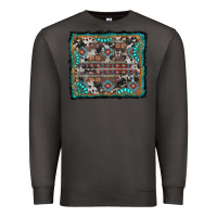 Smoke aztec background with gemstone and cowhide Premium Sweatshirt - RanaPortraitStore
