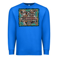True Royal aztec background with gemstone and cowhide Premium Sweatshirt - RanaPortraitStore