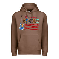 Chestnut freedom rocks with guitar Premium Hoodie - Artiststas