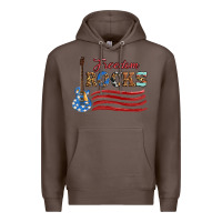 Coffee freedom rocks with guitar Premium Hoodie - Artiststas