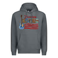 Rock freedom rocks with guitar Premium Hoodie - Artiststas
