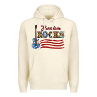 Sandshell freedom rocks with guitar Premium Hoodie - Artiststas
