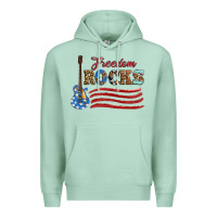 Seafoam freedom rocks with guitar Premium Hoodie - Artiststas